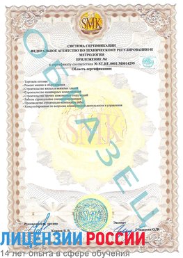 Образец сертификата соответствия (приложение) Симферополь Сертификат ISO 14001